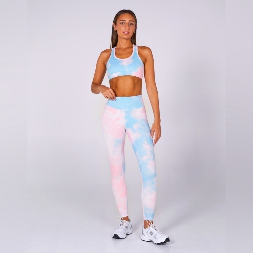 NWT STAX. Tie Dye Full Length Tights Sky S